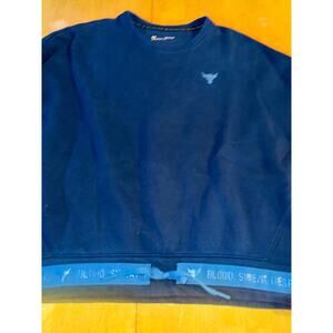 Under Armour Project Rock XL Blue Crew Neck Sweatshirt Pullover‎